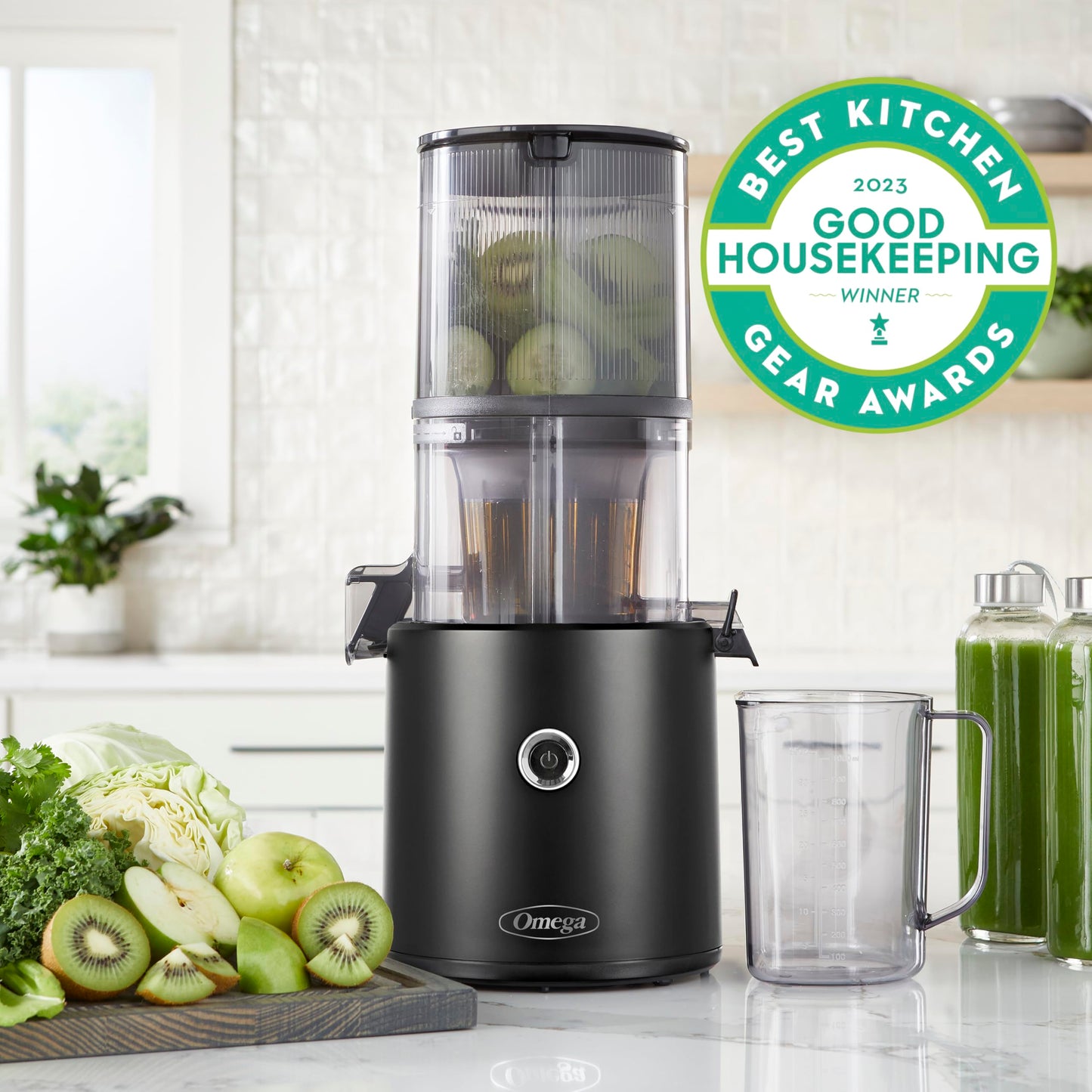 Omega Effortless Batch Juicer | TRUE Shift Stainless Cold-Press Juicer (2 L)
