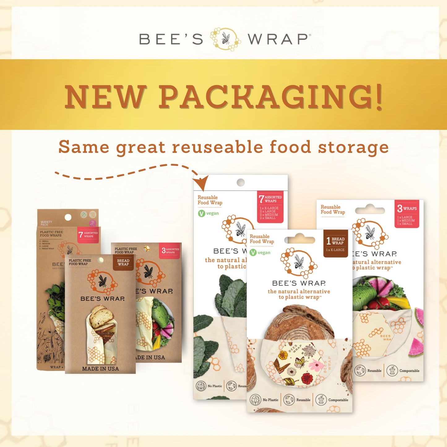Bee’s Wrap Beeswax Food Wrap Roll | TRUE Shift Plastic‑Free Kitchen