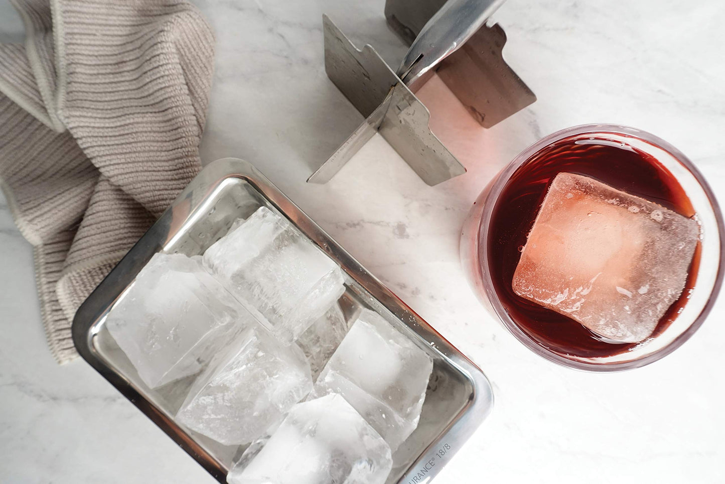 RSVP International Endurance Ice Cube Tray – Vintage-Inspired Stainless Steel, Plastic-Free