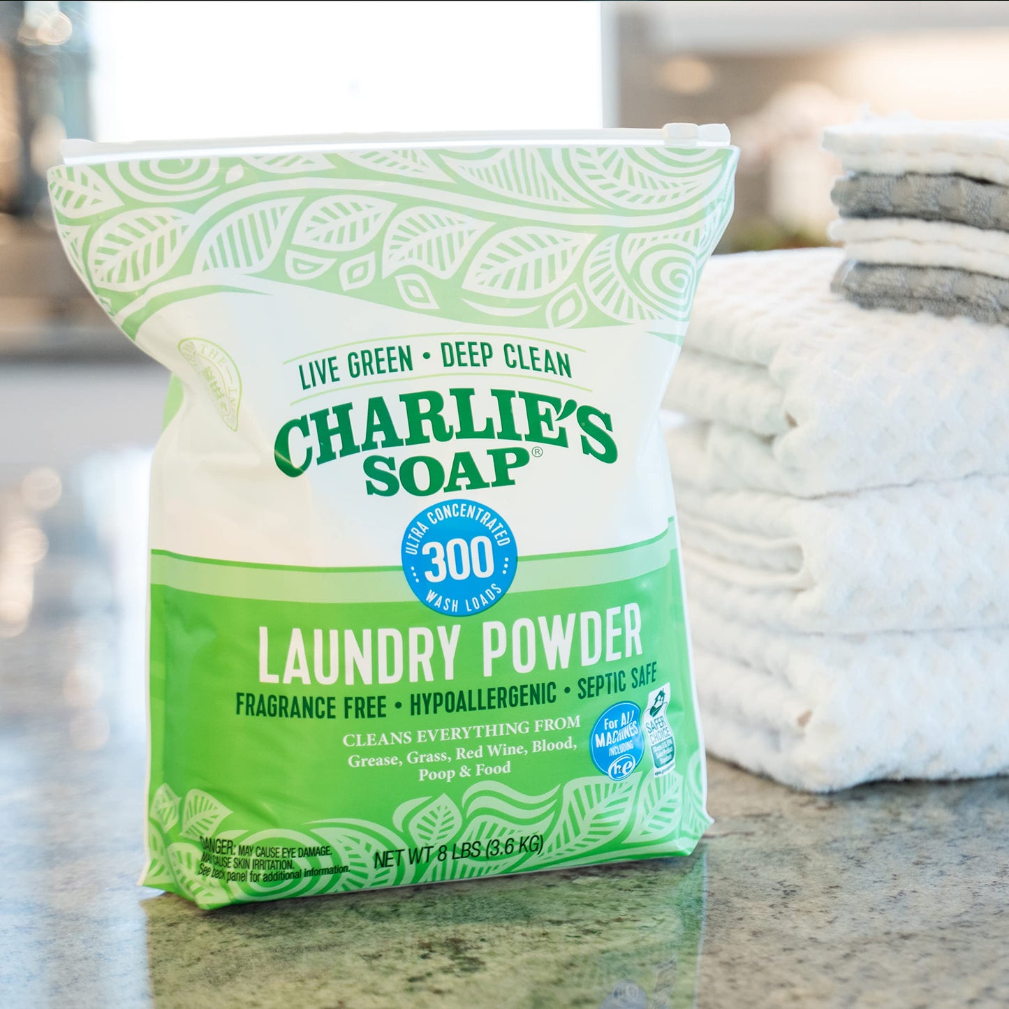 Charlie’s Soap Fragrance-Free Hypoallergenic Deep Cleaning Laundry Powder