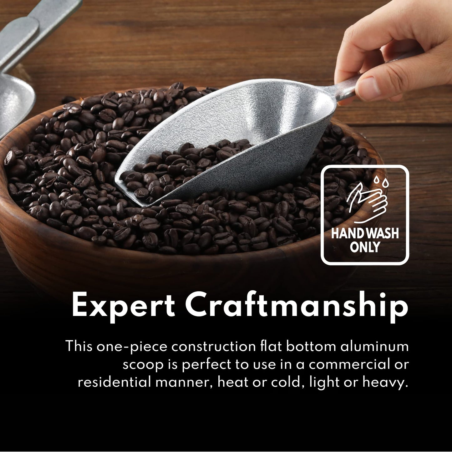 New Star Cast Aluminum Utility Scoop (2 oz) | TRUE Shift Flat-Bottom Eco Scoop
