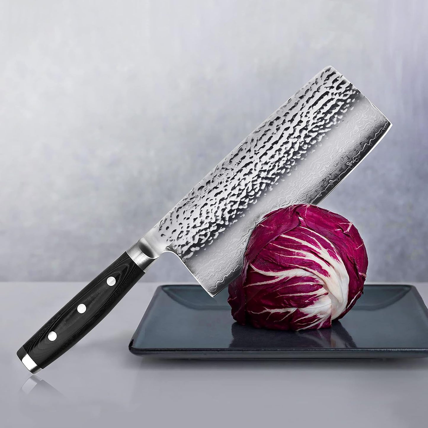 Enso HD 7″ VG10 Damascus Stainless Steel Vegetable Cleaver | TRUE Shift Crafted Chopper