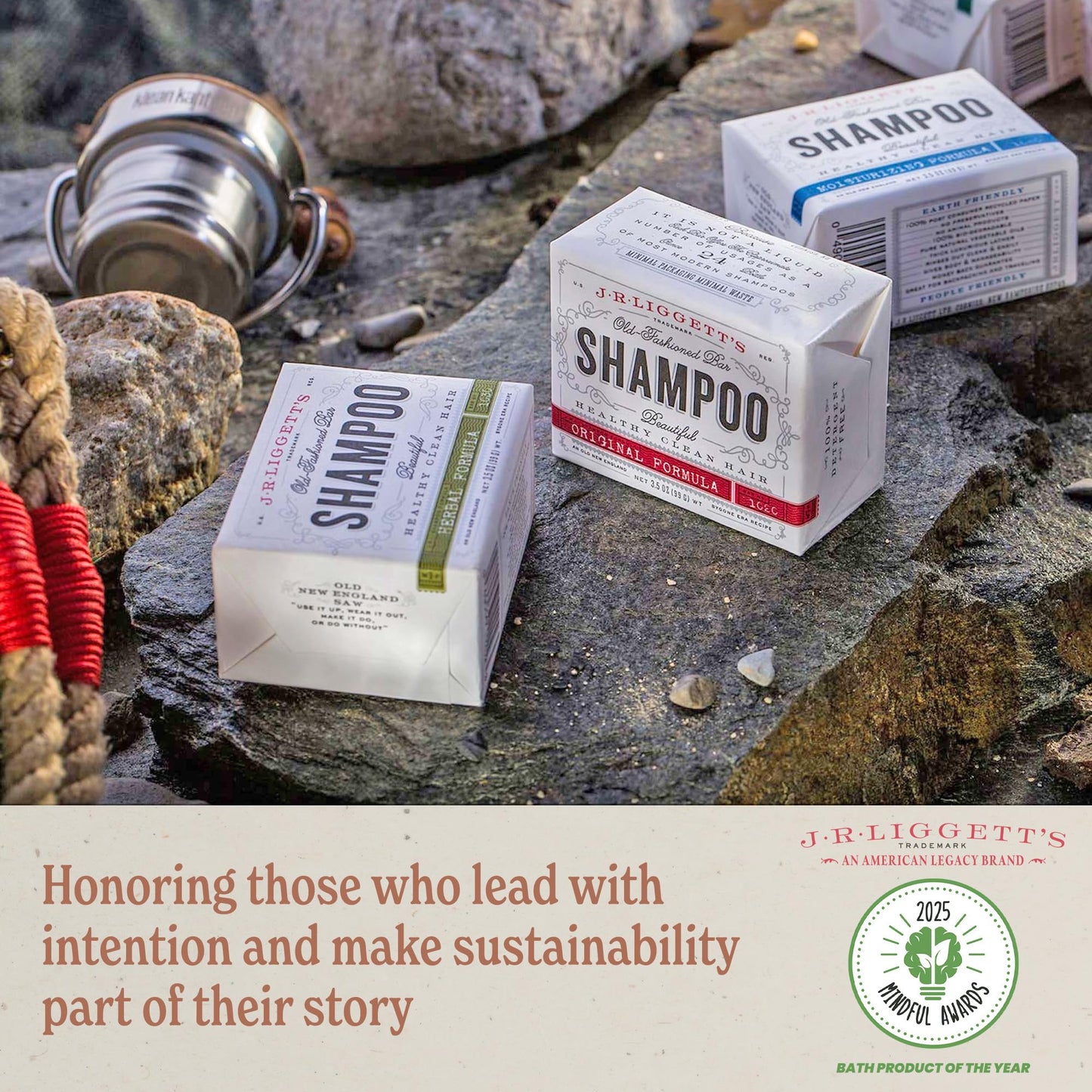 Chemical-Free Haircare: J.R. Liggett's Shampoo Bar 3-Pack, Non-Toxic