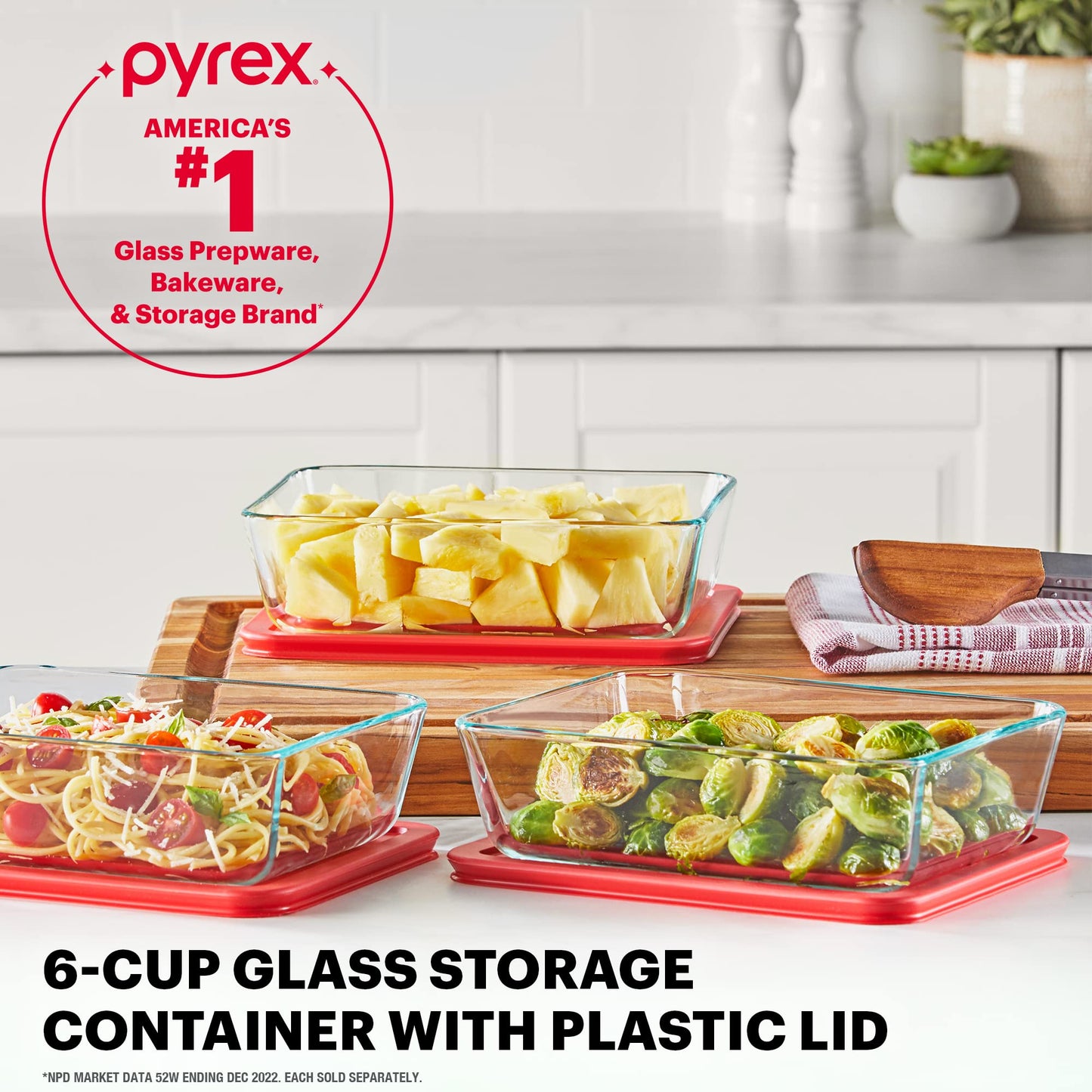Pyrex Simply Store Glass Food Storage Container – BPA‑Free Lid