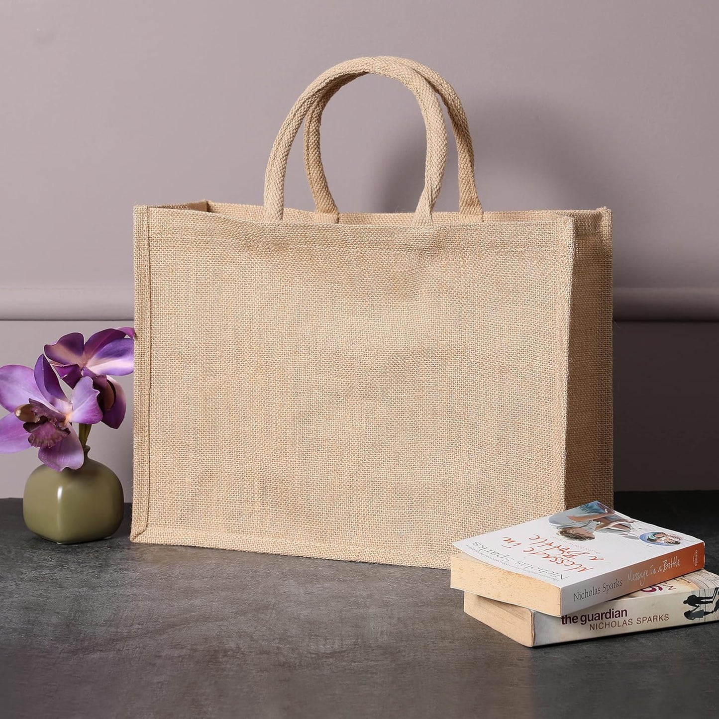 The 100% Natural Choice: Jute Burlap Tote Bags to End Plastic Grocery Waste