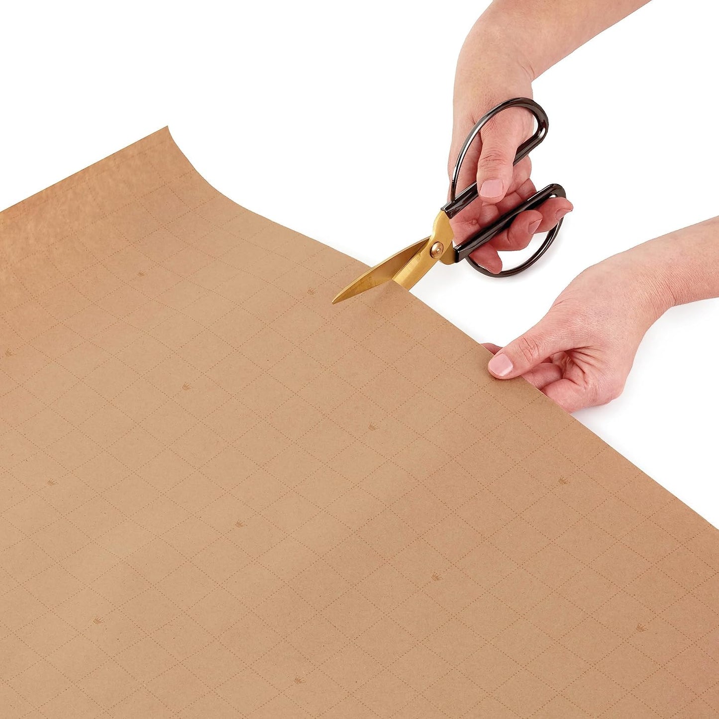 Recyclable Christmas: Hallmark Kraft Paper Rolls with Grid Lines for Easy, Eco-Conscious Wrapping