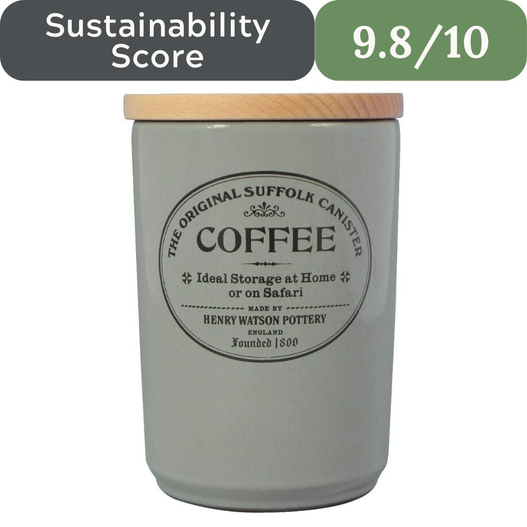 Henry Watson Airtight Coffee Canister in Dove Grey (Made in England)