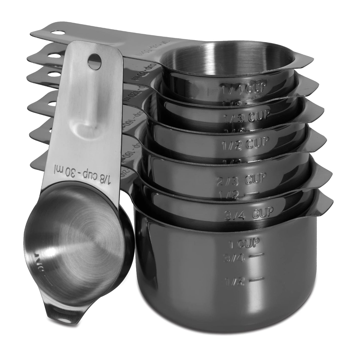 ALLWIN - HOUSEWARE: 13 - piece Measuring Cups and Spoons Set, 18/8 Stainless Steel, with Ring Connector - The Tribalist