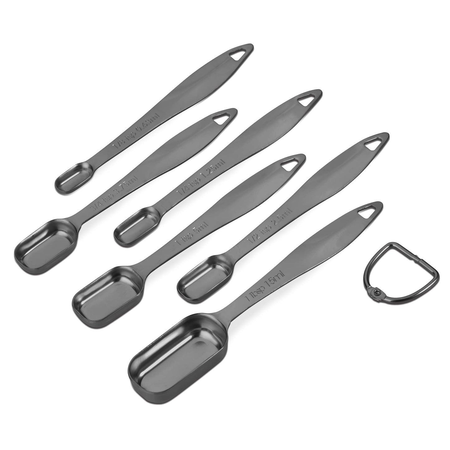 ALLWIN - HOUSEWARE: 13 - piece Measuring Cups and Spoons Set, 18/8 Stainless Steel, with Ring Connector - The Tribalist