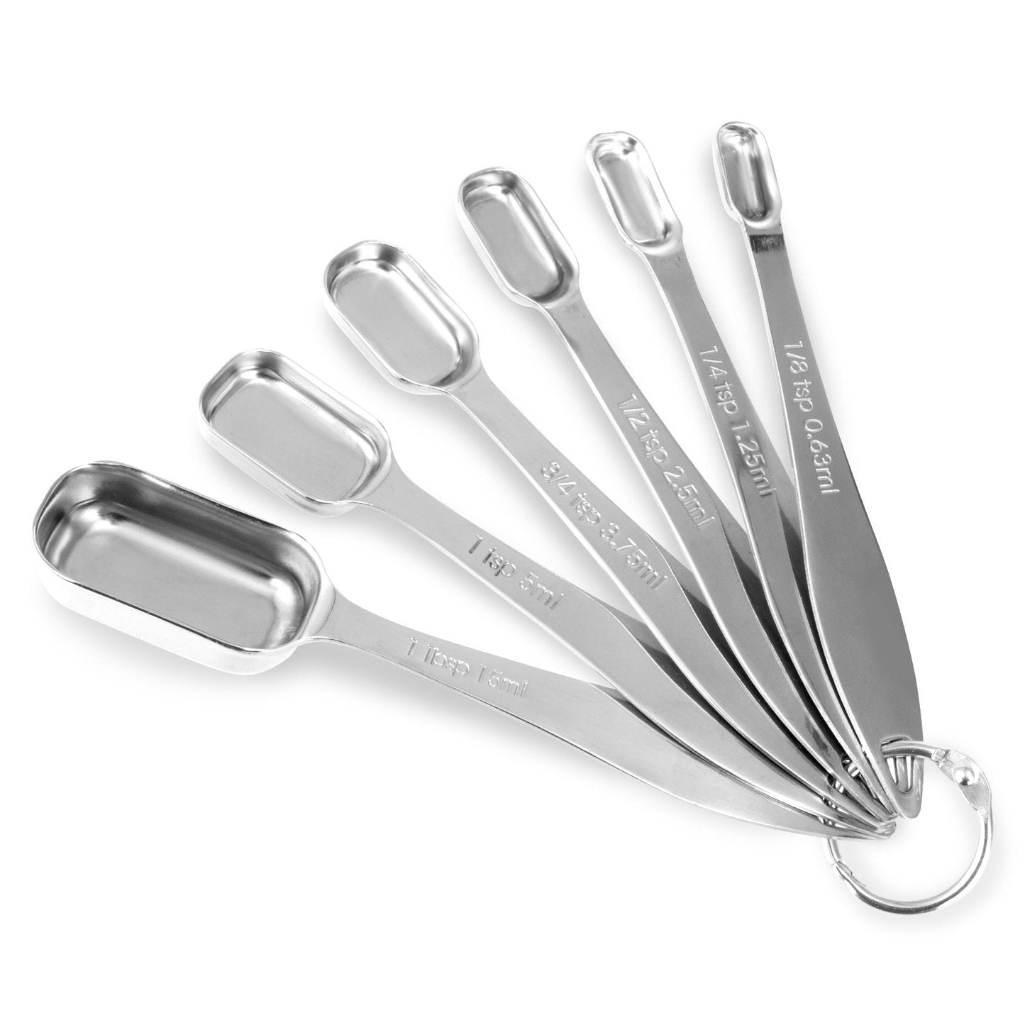 ALLWIN - HOUSEWARE: 13 - piece Measuring Cups and Spoons Set, 18/8 Stainless Steel, with Ring Connector - The Tribalist