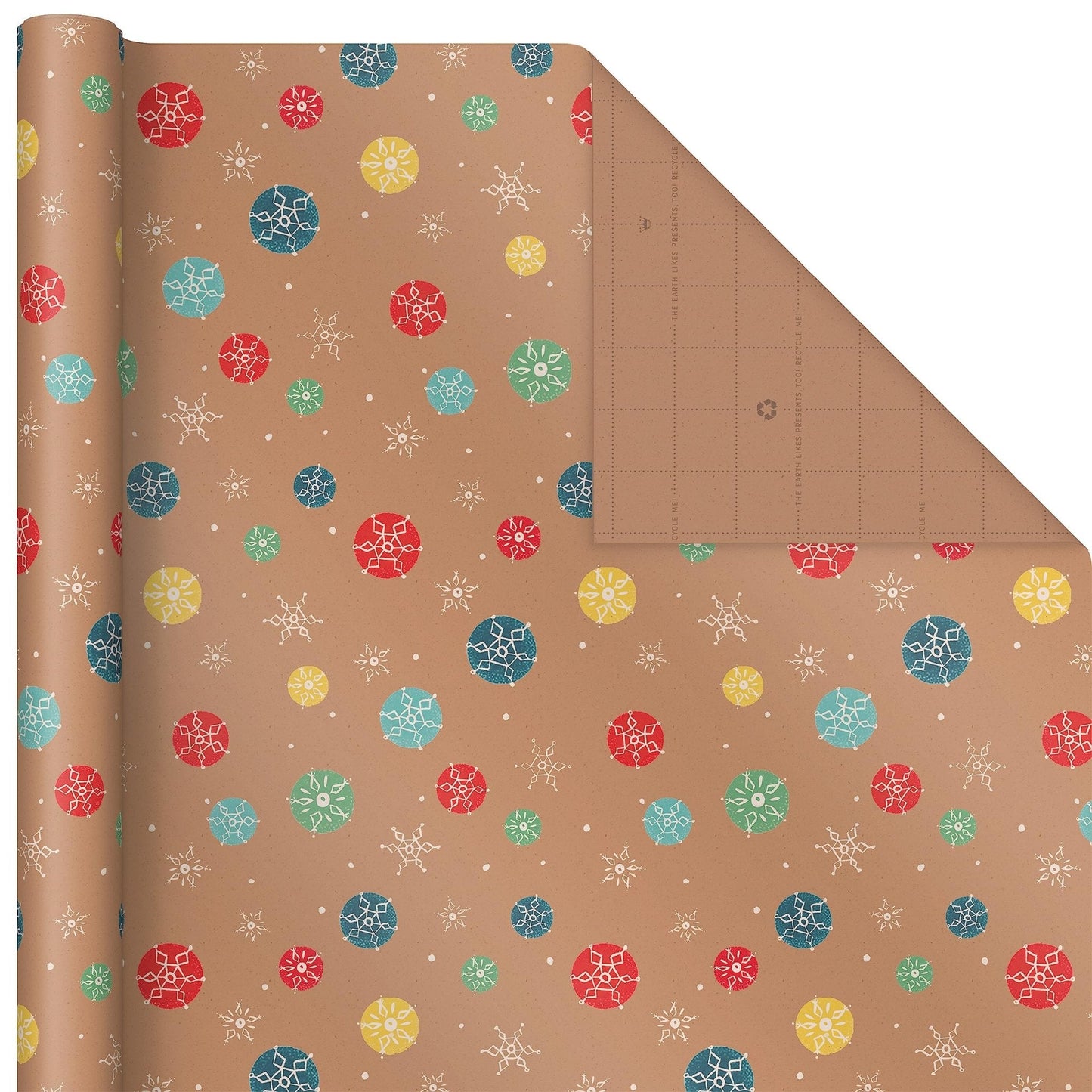 Hallmark: Christmas Wrapping Paper - Recyclable Kraft Paper, 30" Wide by 12' Long (Pack of 3) - The Tribalist