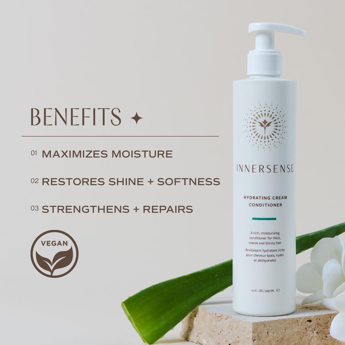 INNERSENSE Organic Beauty - Natural Hydrating Cream Conditioner | Non - Toxic, Cruelty - Free, Clean Haircare (10oz) - The Tribalist