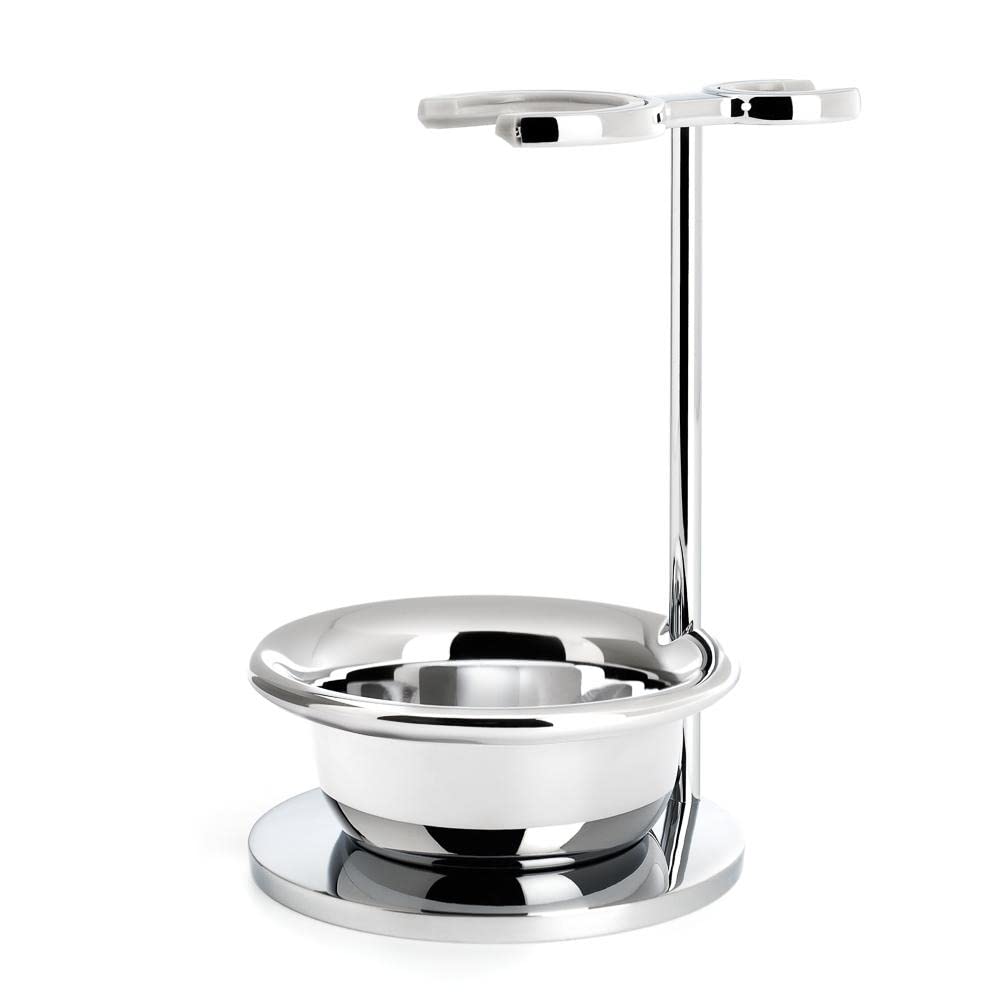 MÜHLE: Stainless Steel Stand for Razors & Shaving Brushes with Bowl - The Tribalist