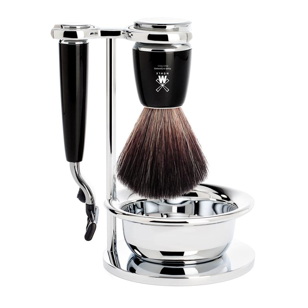 MÜHLE: Stainless Steel Stand for Razors & Shaving Brushes with Bowl - The Tribalist