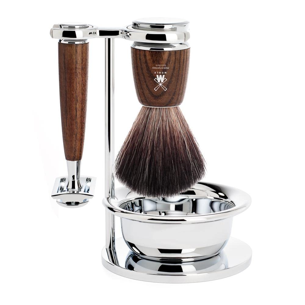 MÜHLE: Stainless Steel Stand for Razors & Shaving Brushes with Bowl - The Tribalist