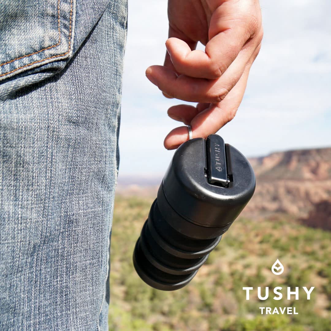 TUSHY Travel Bidet - Collapsible Bottle, Ergonomic Grip, Strong Stream & Spray for Optimal Cleaning - The Tribalist