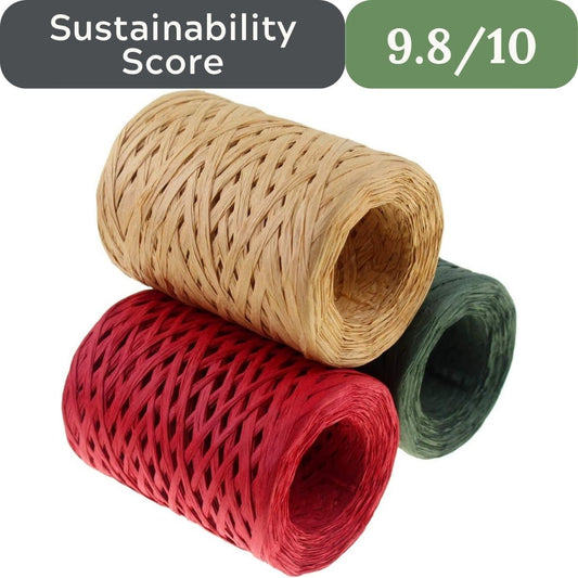 100% Paper Twine: The Natural, Recyclable Raffia Ribbon for Zero-Waste Christmas Wrapping