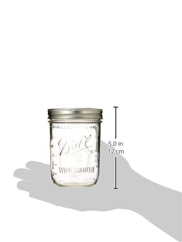 Ball Wide Mouth Pint 16-Ounce Glass Mason Jar with Lids (12-Count)