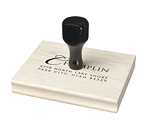 End Plastic Stamps: Custom Wood Rubber Stamp Maple Handle for Lifetime Use (Laser Engraved)