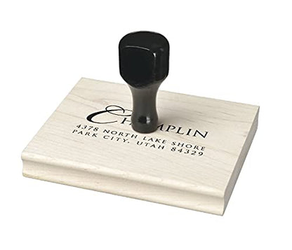 End Plastic Stamps: Custom Wood Rubber Stamp Maple Handle for Lifetime Use (Laser Engraved)