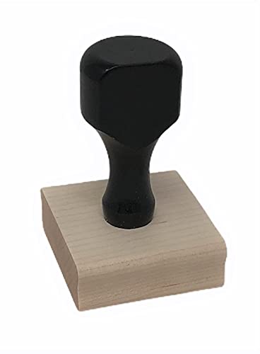 End Plastic Stamps: Custom Wood Rubber Stamp Maple Handle for Lifetime Use (Laser Engraved)