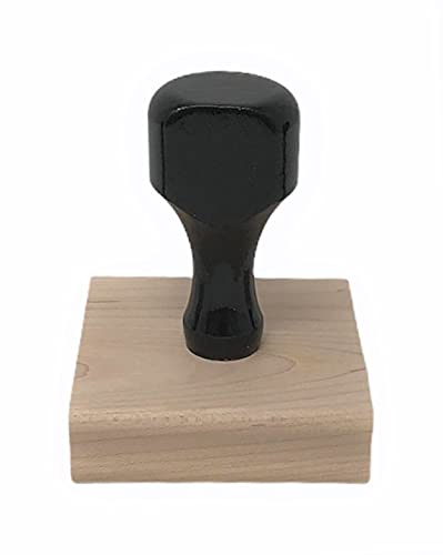End Plastic Stamps: Custom Wood Rubber Stamp Maple Handle for Lifetime Use (Laser Engraved)