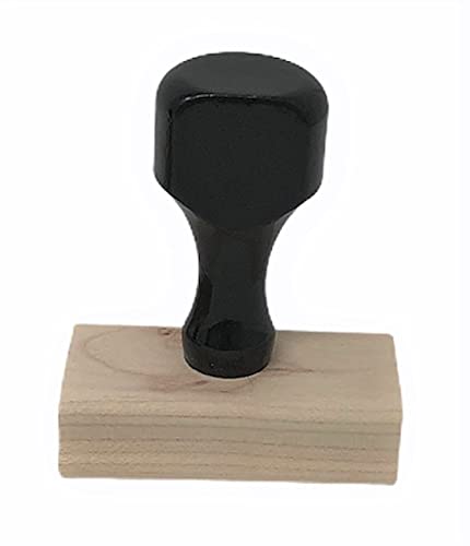 End Plastic Stamps: Custom Wood Rubber Stamp Maple Handle for Lifetime Use (Laser Engraved)