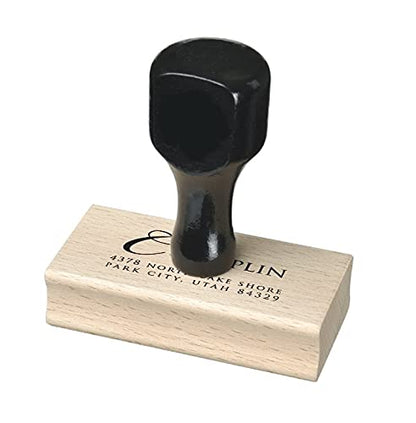 End Plastic Stamps: Custom Wood Rubber Stamp Maple Handle for Lifetime Use (Laser Engraved)