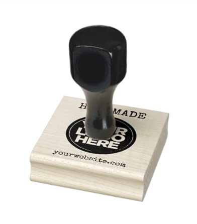 End Plastic Stamps: Custom Wood Rubber Stamp Maple Handle for Lifetime Use (Laser Engraved)