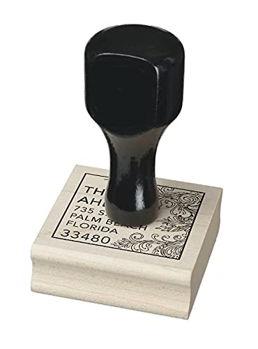End Plastic Stamps: Custom Wood Rubber Stamp Maple Handle for Lifetime Use (Laser Engraved)