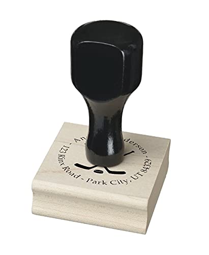 End Plastic Stamps: Custom Wood Rubber Stamp Maple Handle for Lifetime Use (Laser Engraved)