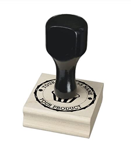 End Plastic Stamps: Custom Wood Rubber Stamp Maple Handle for Lifetime Use (Laser Engraved)
