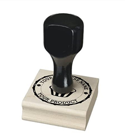 End Plastic Stamps: Custom Wood Rubber Stamp Maple Handle for Lifetime Use (Laser Engraved)