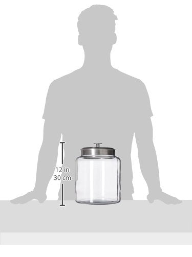 Anchor Hocking Montana 1.5 Gallon Glass Jar: Black Metal Lid