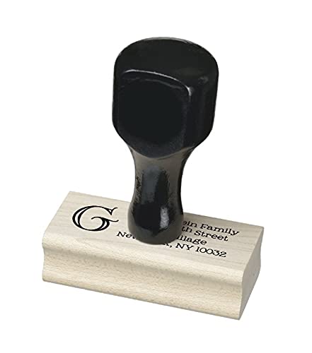 End Plastic Stamps: Custom Wood Rubber Stamp Maple Handle for Lifetime Use (Laser Engraved)