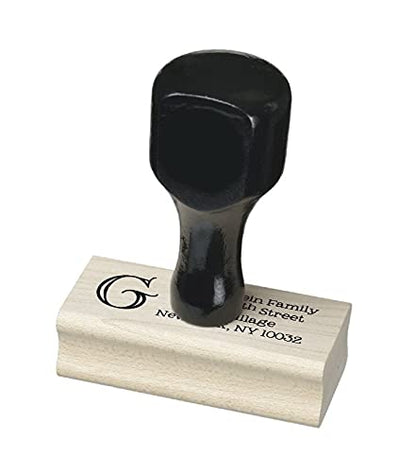 End Plastic Stamps: Custom Wood Rubber Stamp Maple Handle for Lifetime Use (Laser Engraved)