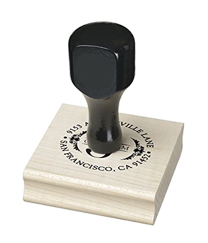 End Plastic Stamps: Custom Wood Rubber Stamp Maple Handle for Lifetime Use (Laser Engraved)