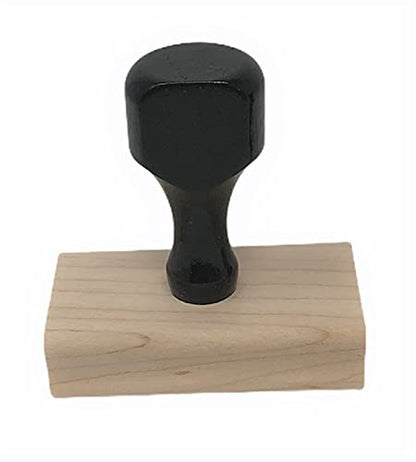 End Plastic Stamps: Custom Wood Rubber Stamp Maple Handle for Lifetime Use (Laser Engraved)