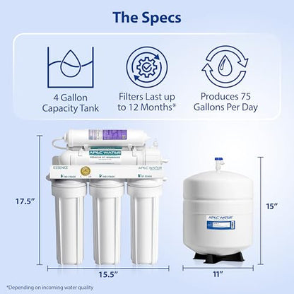 APEC ROES-PH75: The WQA Certified 6-Stage System for Alkaline Mineral pH+ Drinking Water