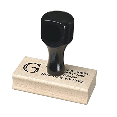 End Plastic Stamps: Custom Wood Rubber Stamp Maple Handle for Lifetime Use (Laser Engraved)