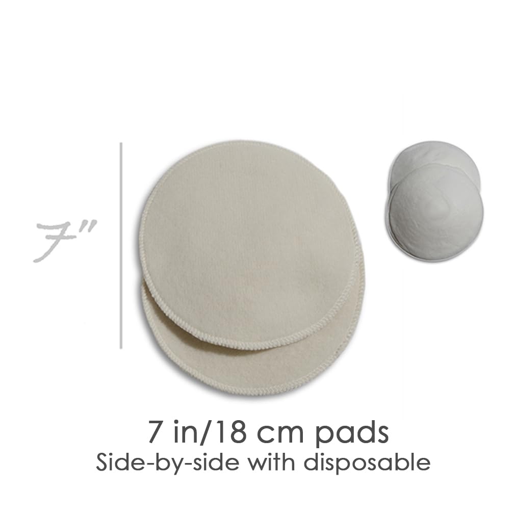 LANACare Soothingly Soft Organic Merino Wool Nursing Pads (5-Inch)