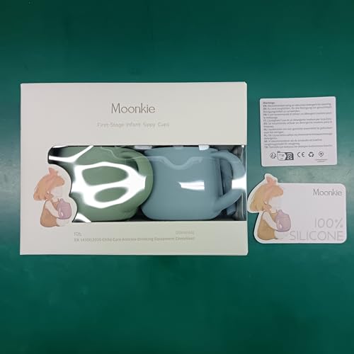 Moonkie 3-in-1 Food-Grade Silicone Training Cup (4 oz)