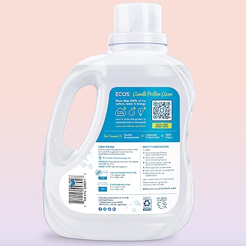 ECOS Plant-Powered Free & Clear Hypoallergenic Laundry Detergent