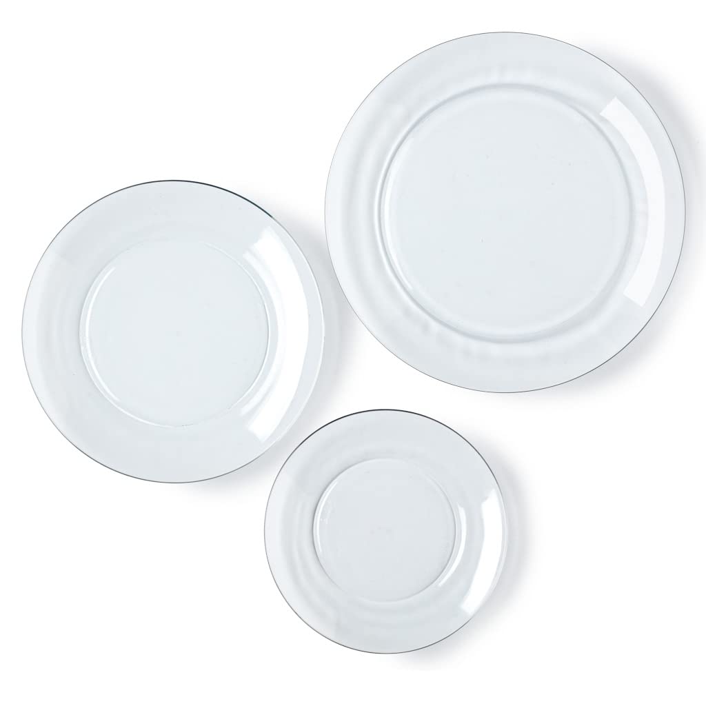 Duralex Lys Clear Glass Dinnerware Set, 18-Piece (Service for 6)