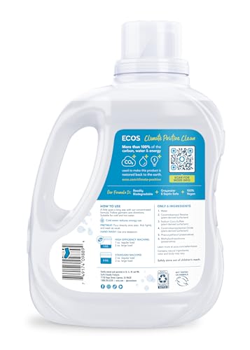 ECOS Plant-Powered Free & Clear Hypoallergenic Laundry Detergent
