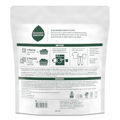 Seventh Generation Free & Clear Sensitive Skin Laundry Detergent Packs