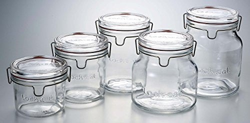 Luigi Bormioli Lock-Eat Handy Jar 67.75 Ounce (2 Liters) - Pack of 2