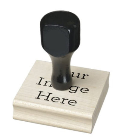 End Plastic Stamps: Custom Wood Rubber Stamp Maple Handle for Lifetime Use (Laser Engraved)