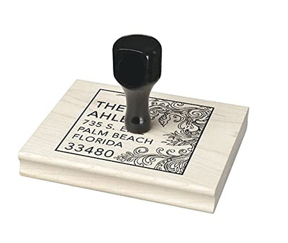 End Plastic Stamps: Custom Wood Rubber Stamp Maple Handle for Lifetime Use (Laser Engraved)