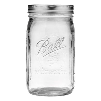 Ball Wide Mouth Pint 16-Ounce Glass Mason Jar with Lids (12-Count)